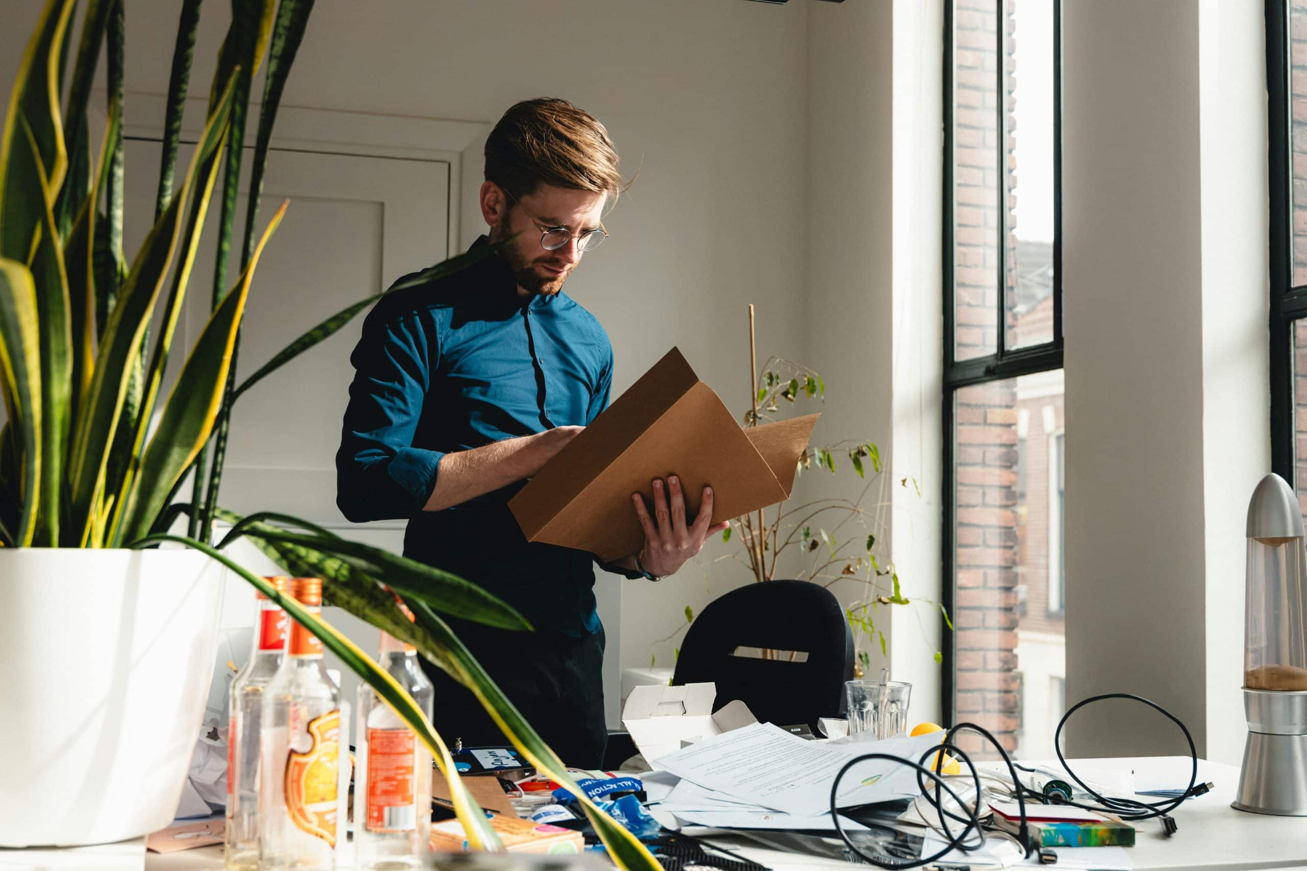 Man looking seriously as his accountancy bookkeeping mistakes