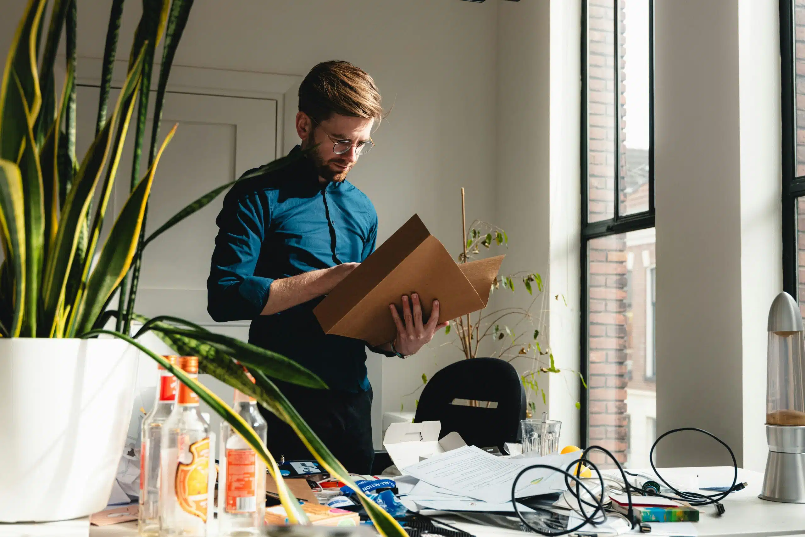 Man looking seriously as his accountancy bookkeeping mistakes